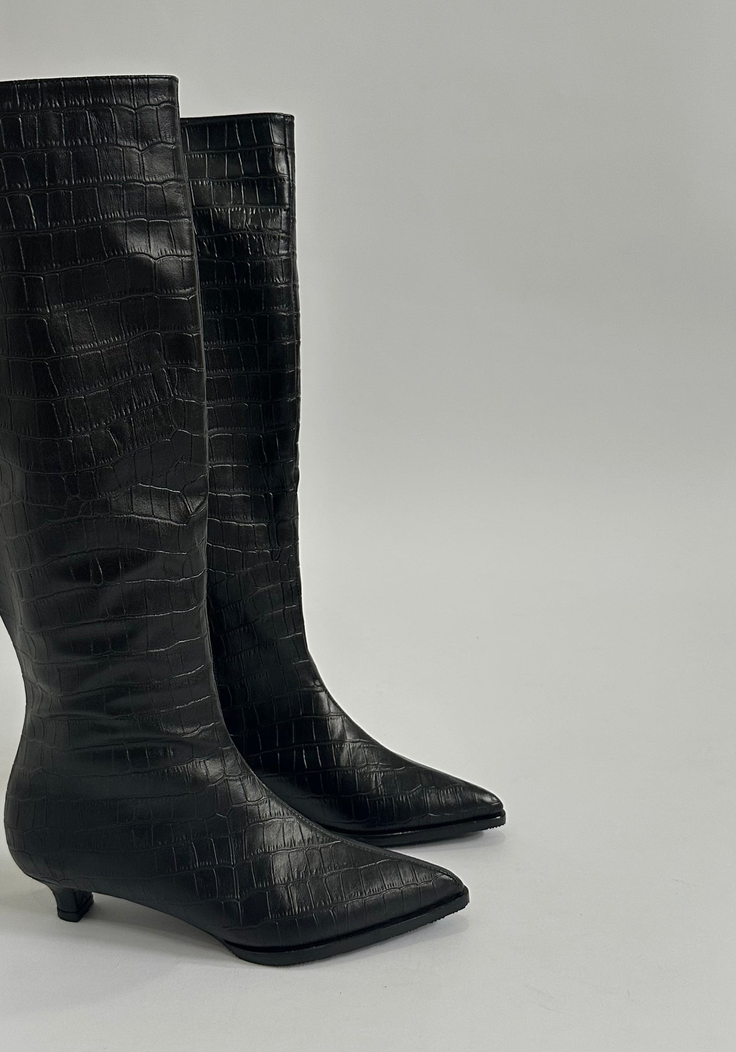 Botas Gaia Croco Black