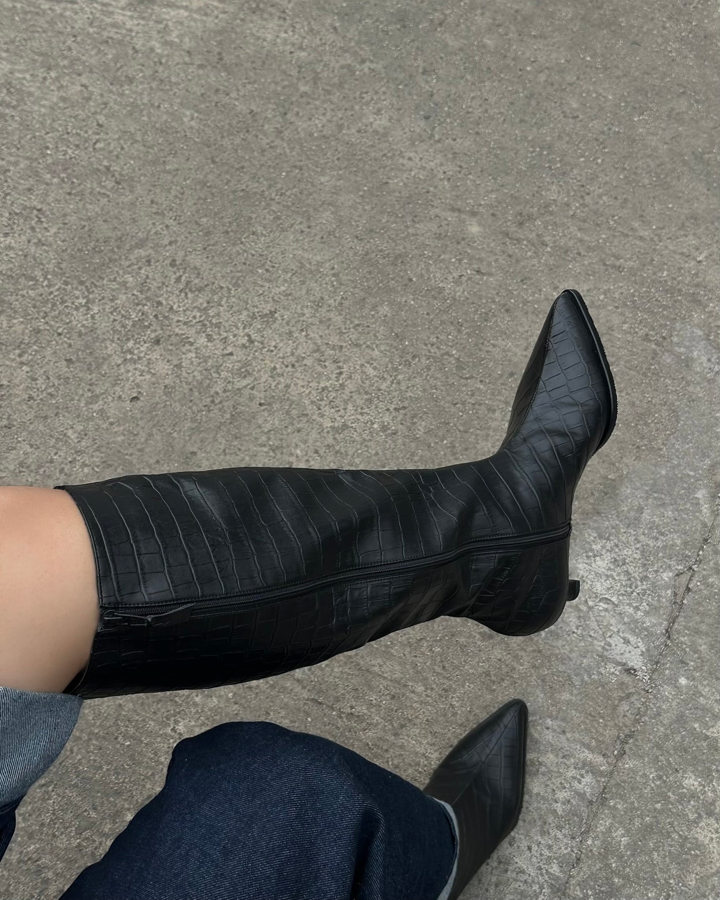 Botas Gaia Croco Black