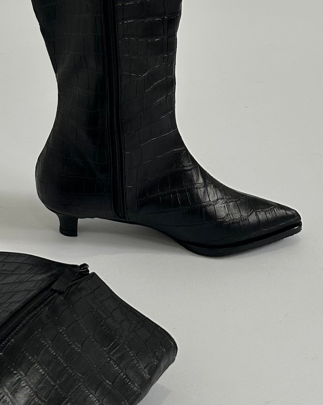 Botas Gaia Croco Black