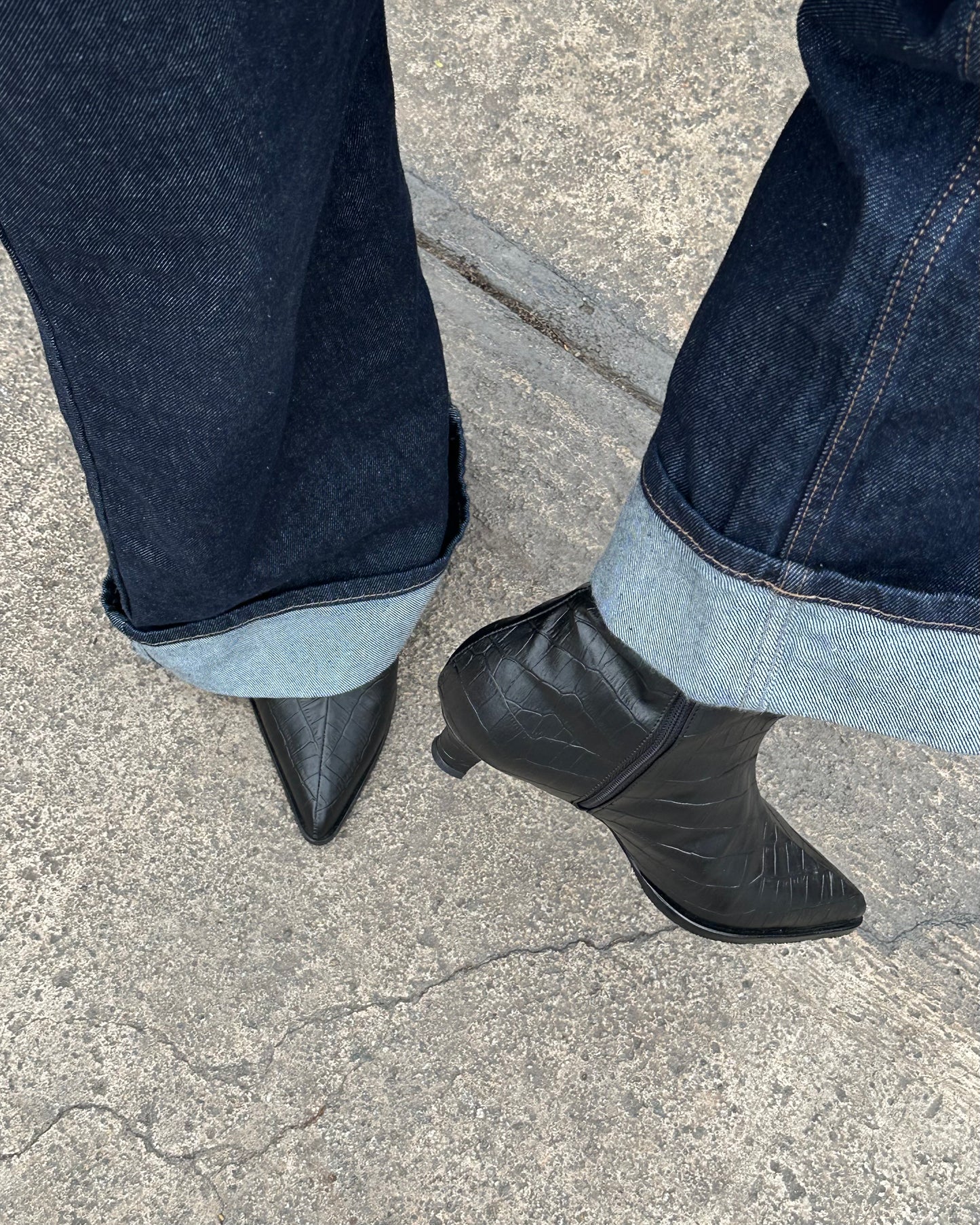 Botas Gaia Croco Black