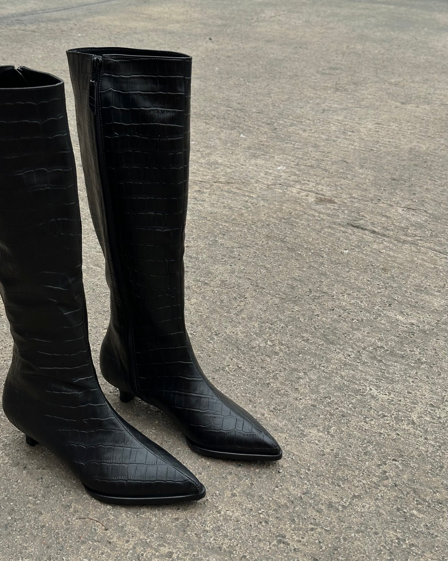 Botas Gaia Croco Black