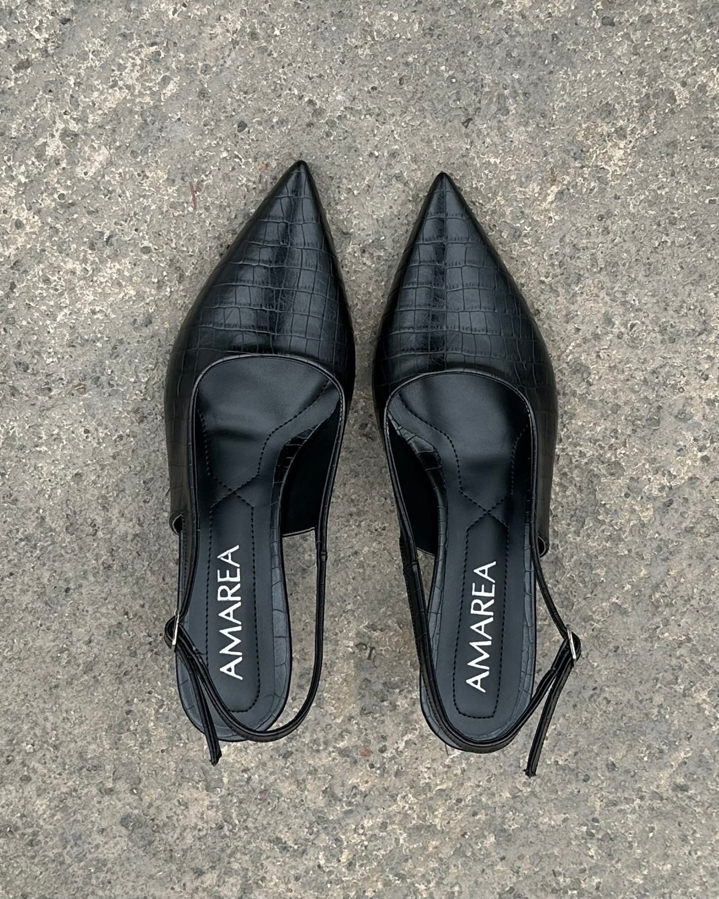 Slingbacks Lua Croco black