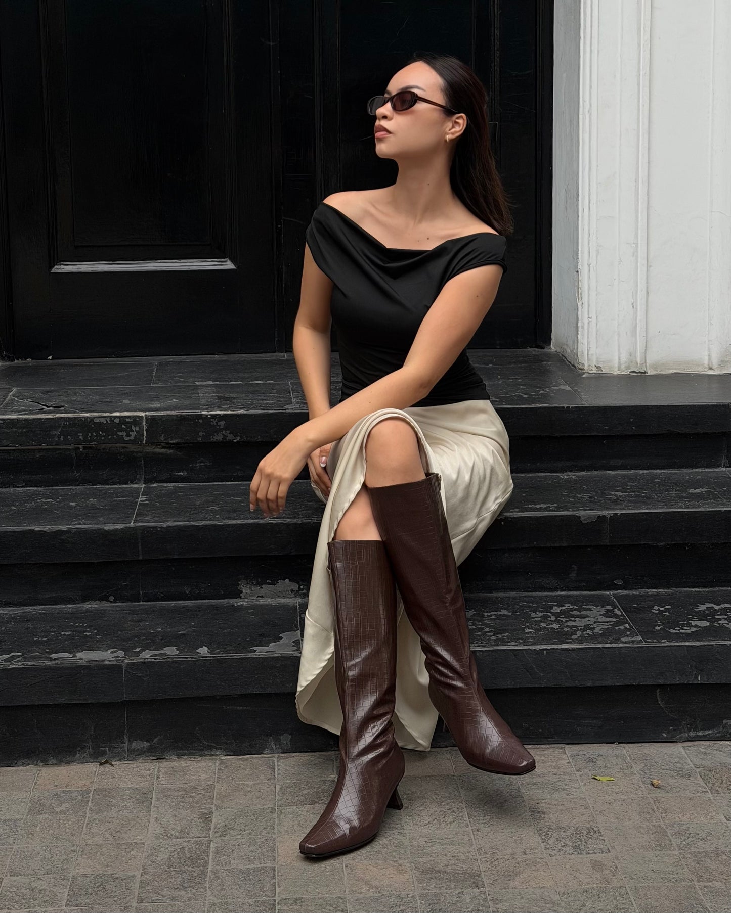 Botas Naia Croco Brown