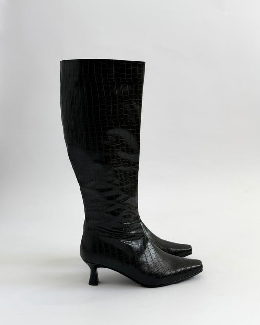 Botas Naia Croco Black