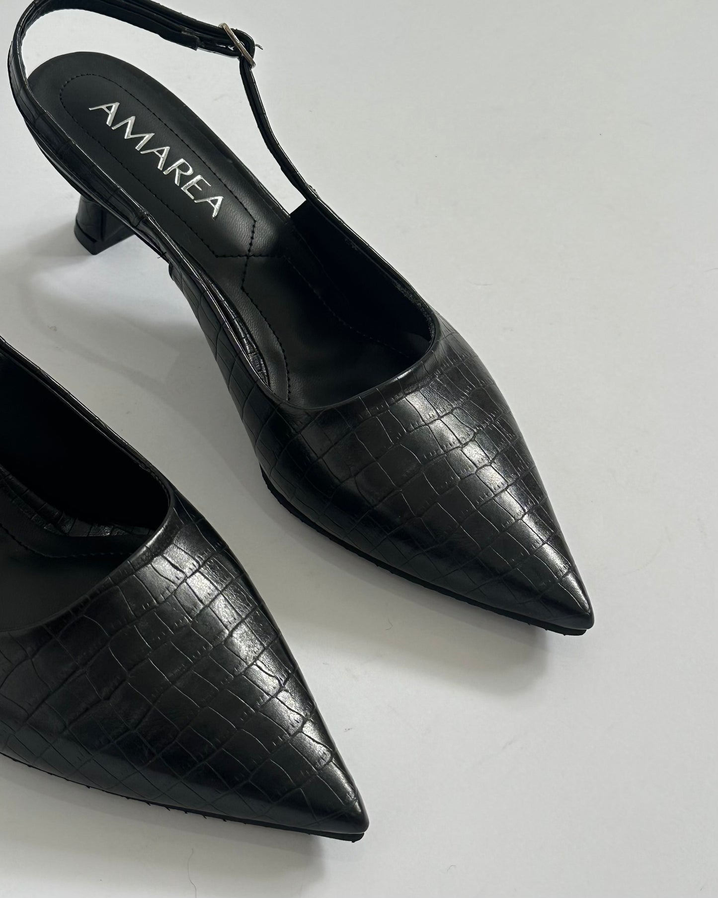 Slingbacks Lua Croco black