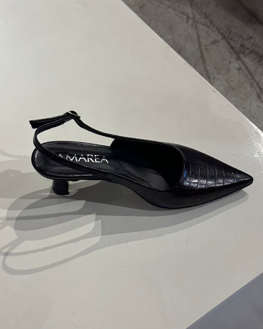 Slingbacks Lua Croco black