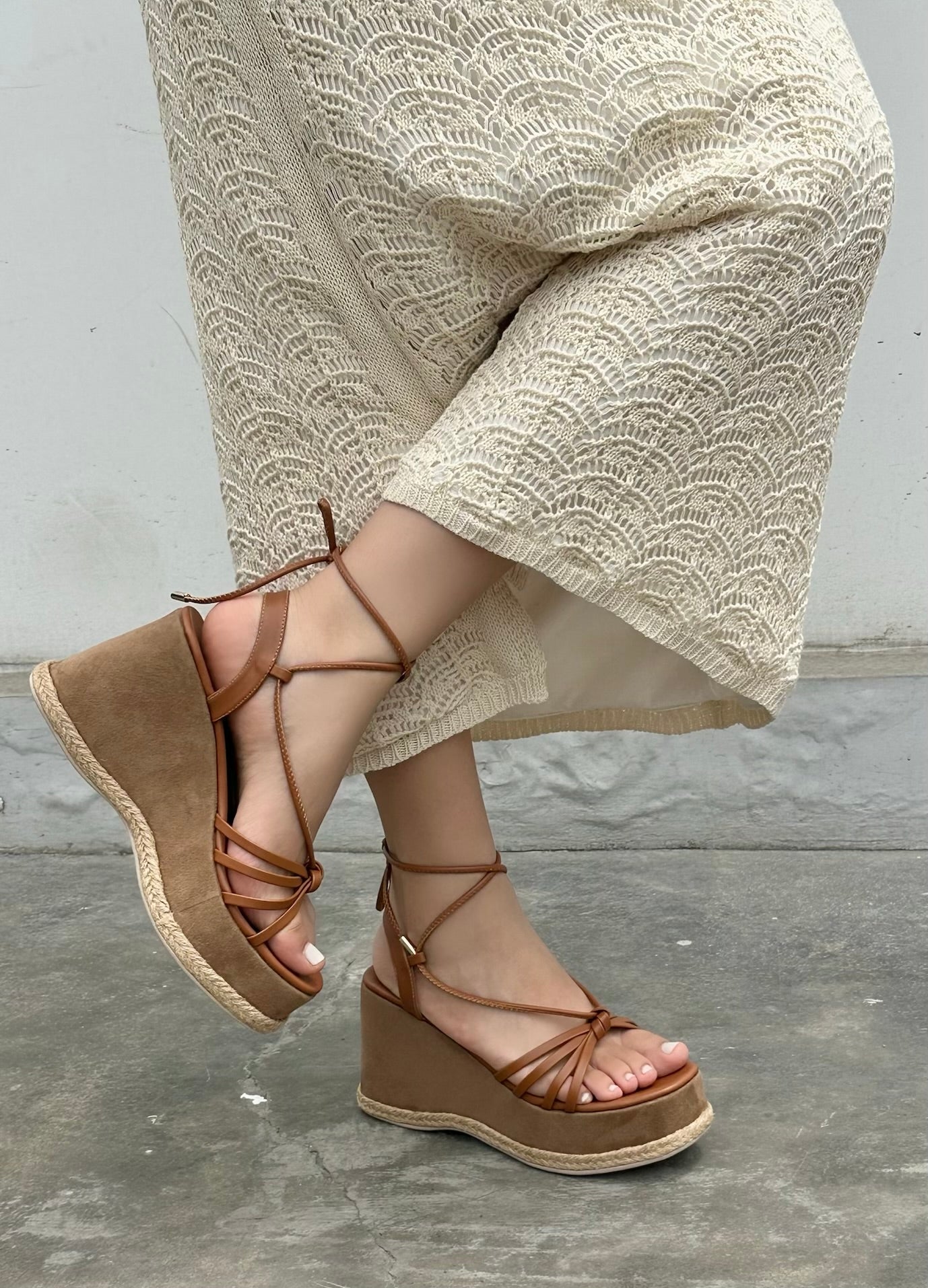 Plataformas Cuña Loana Caramel