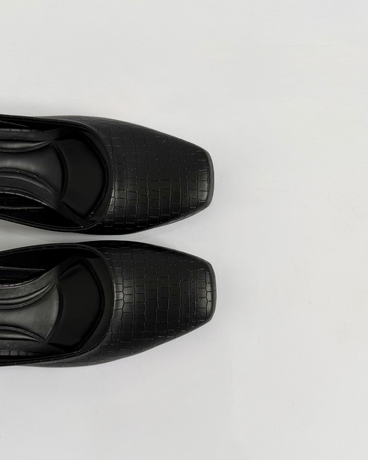 Slingbacks Elise Croco Black