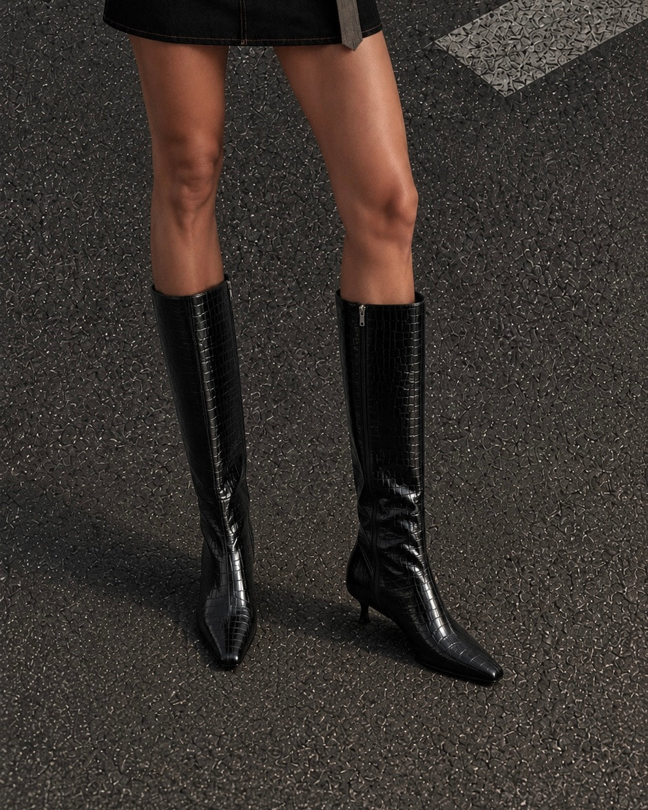 Botas Naia Croco Black