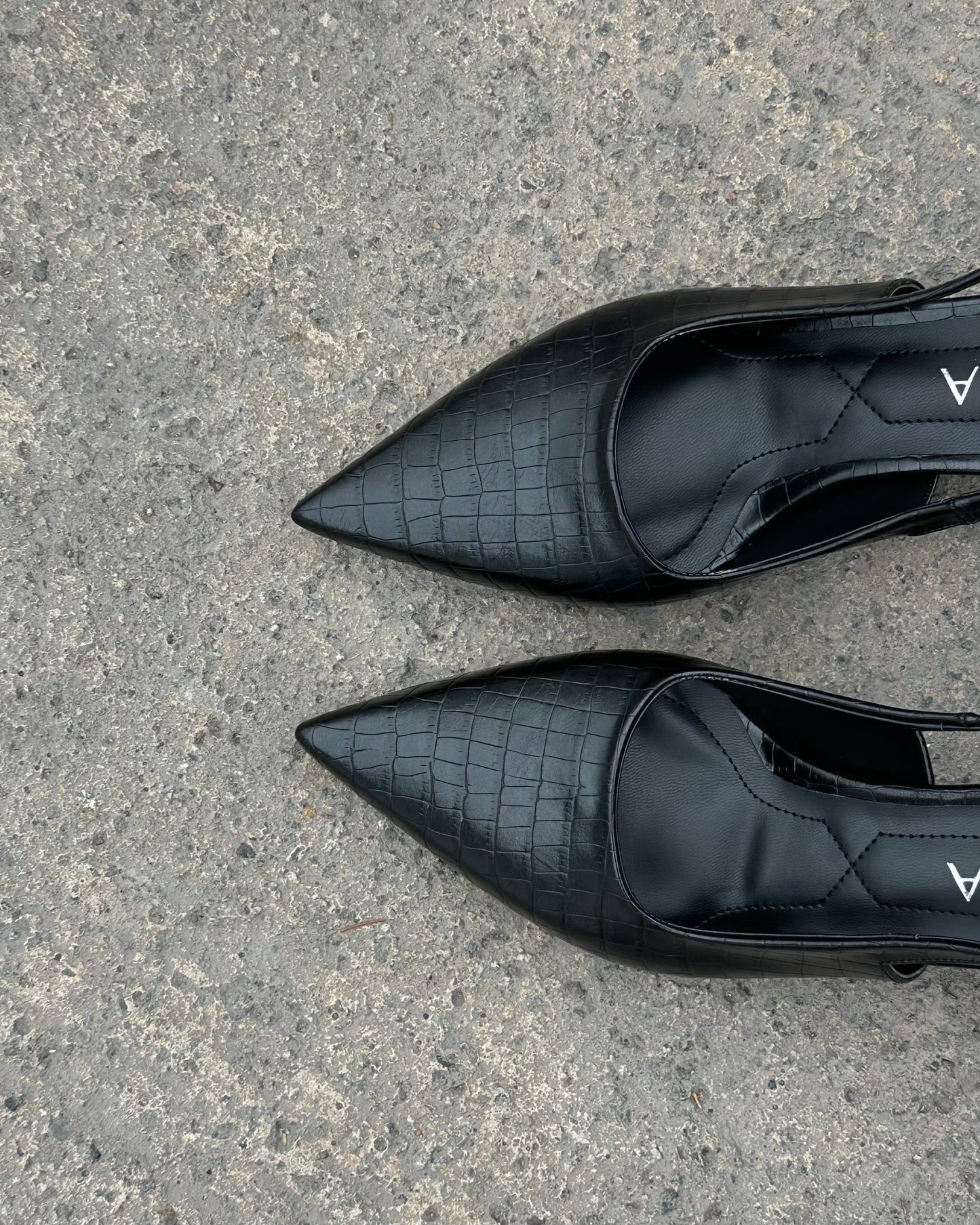 Slingbacks Lua Croco black