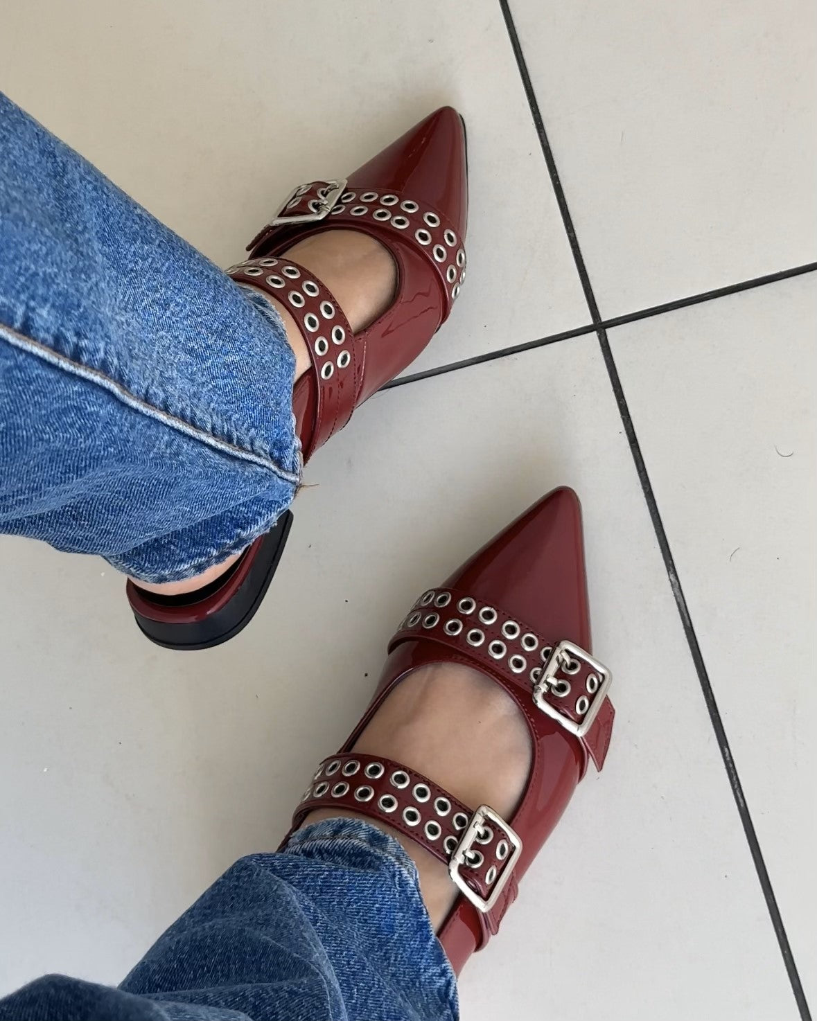 Flats Alissa Burgundy