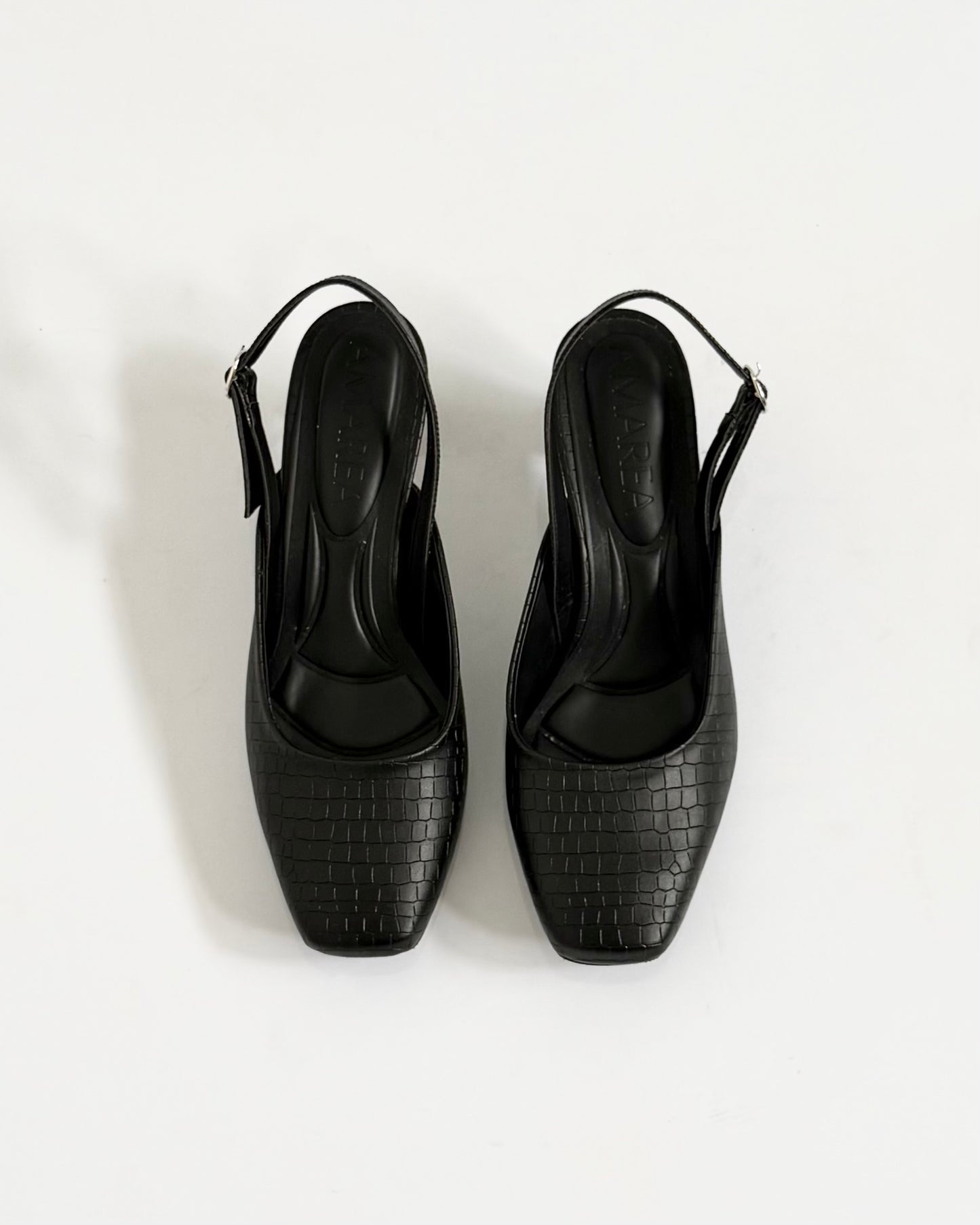 Slingbacks Elise Croco Black