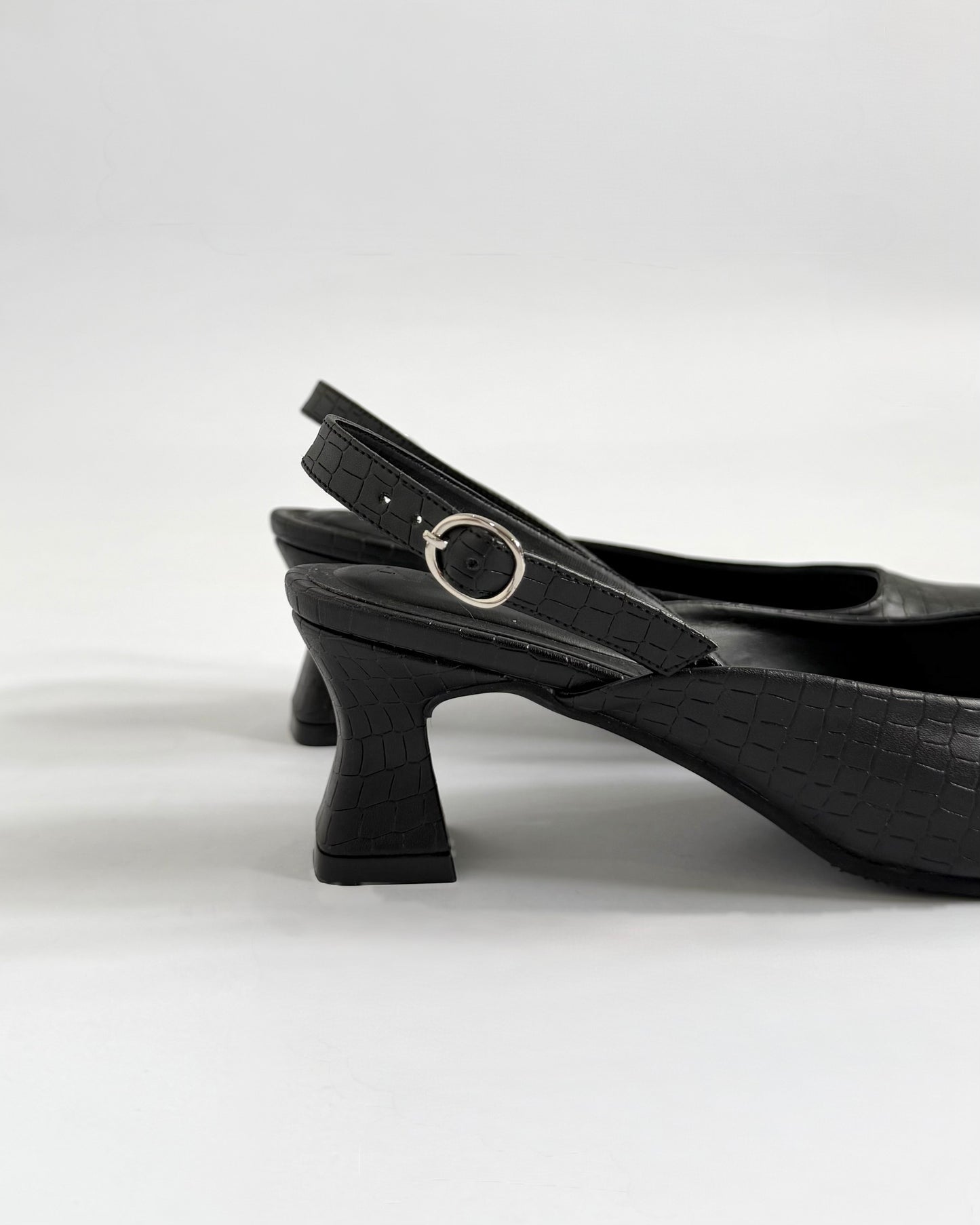 Slingbacks Elise Croco Black