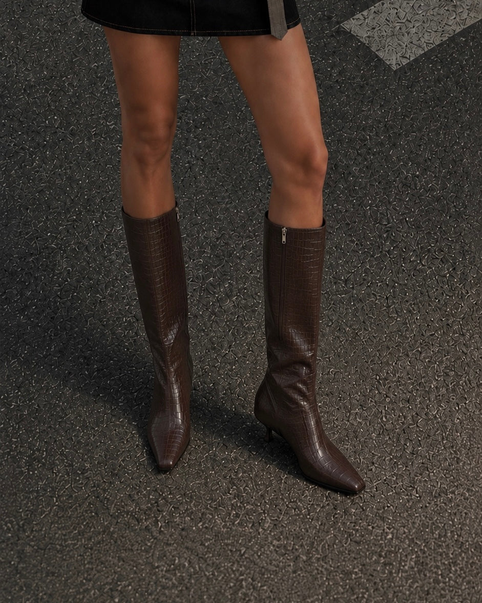 Botas Naia Croco Brown