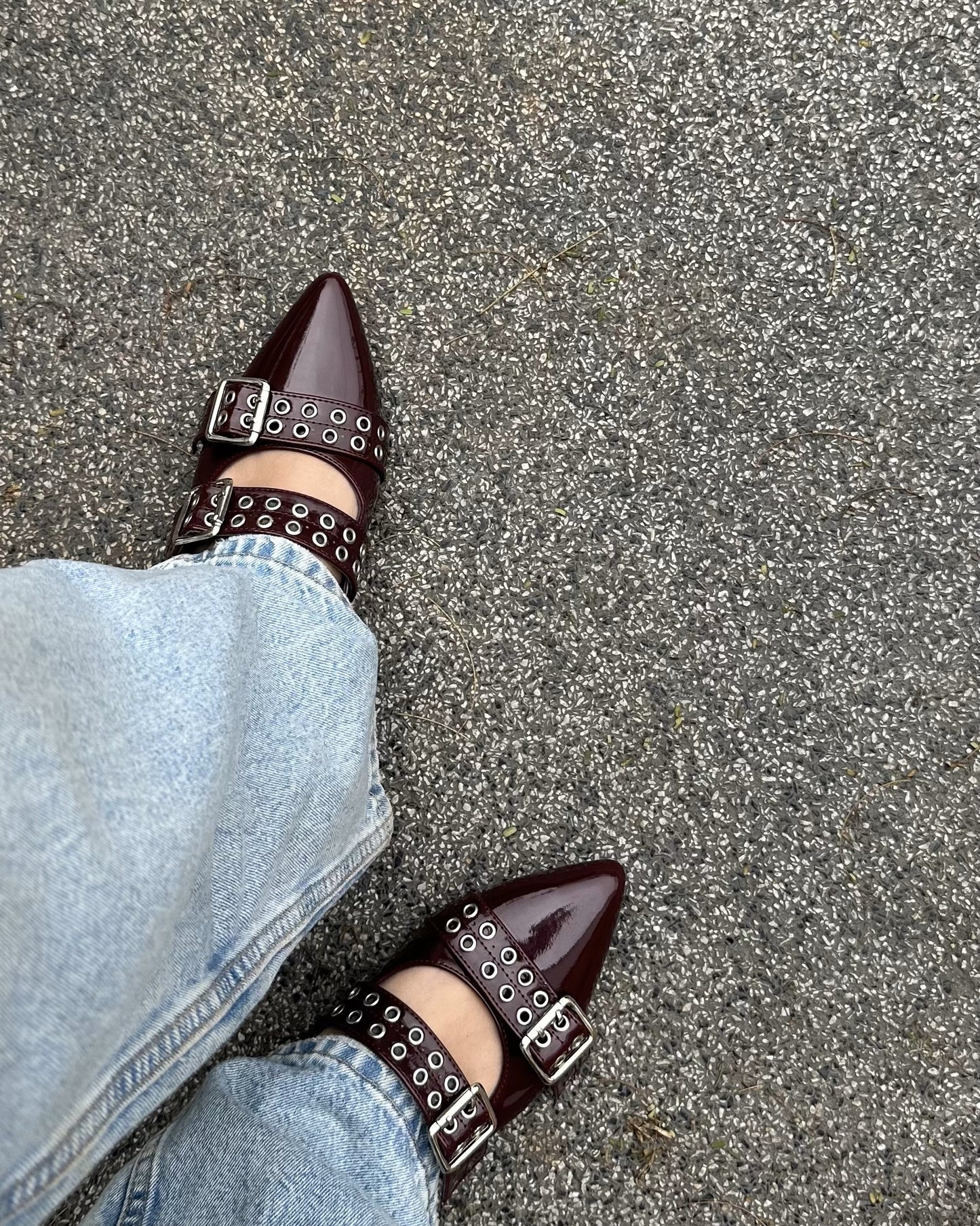 Flats Alissa Dark Burgundy