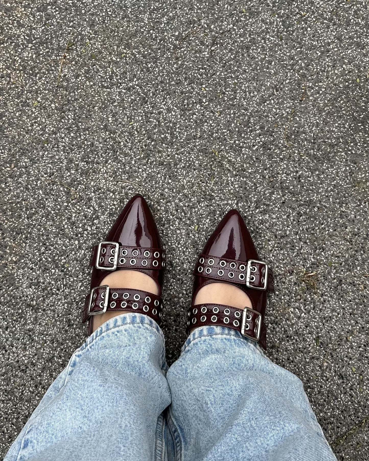 Flats Alissa Dark Burgundy