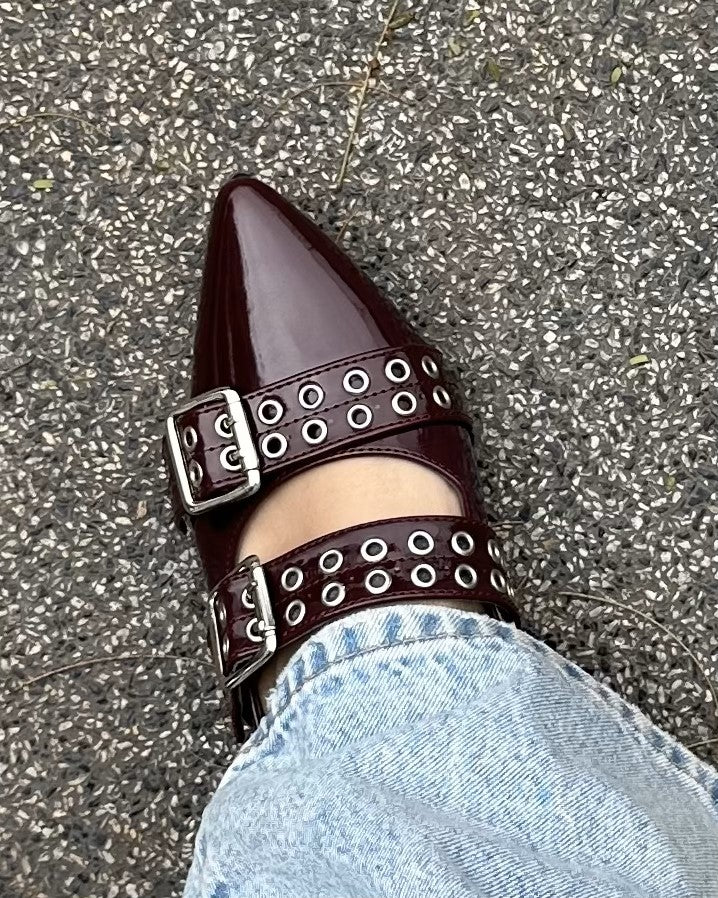 Flats Alissa Dark Burgundy